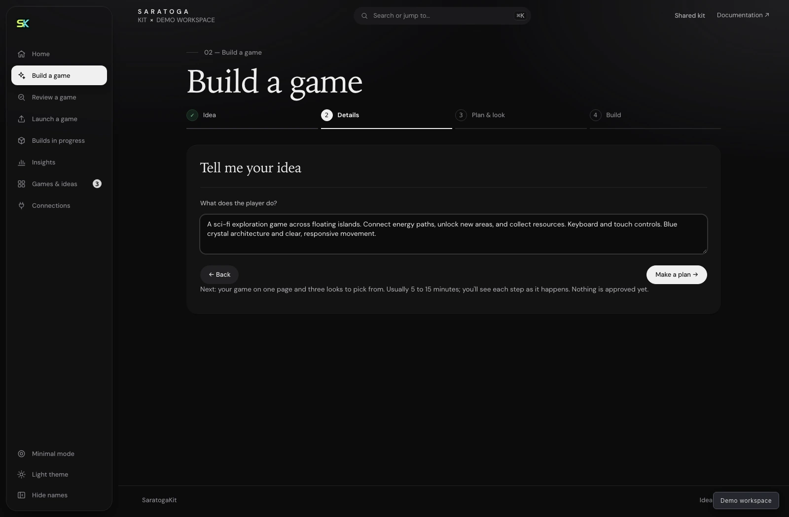 SaratogaKit AI building and fixing dashboard