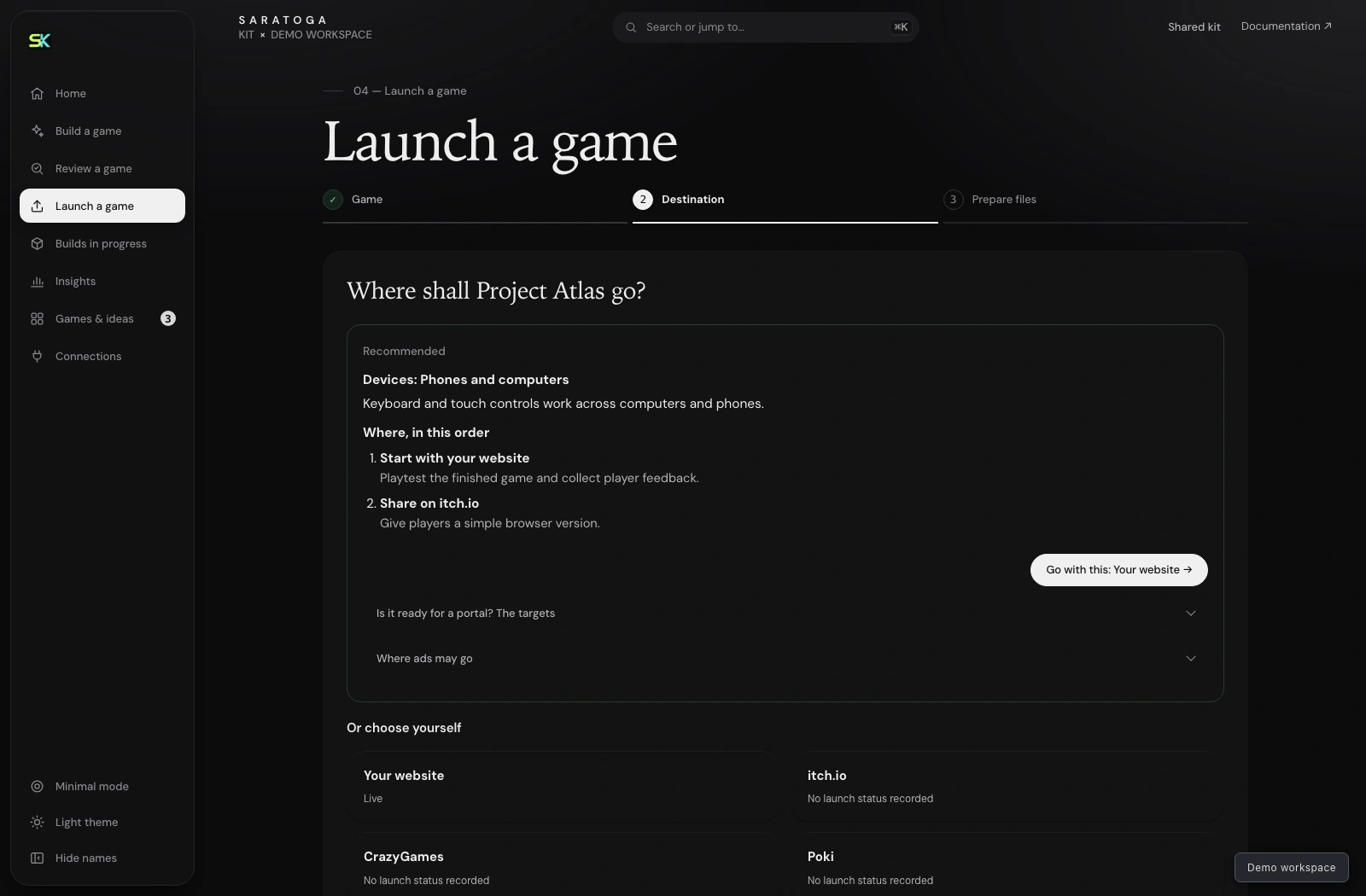 SaratogaKit Release preparation dashboard